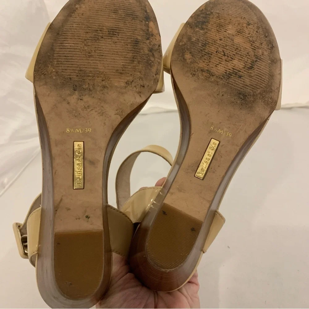 Louise et Cie Punya Odessa Patent Leather Wedge Sandals